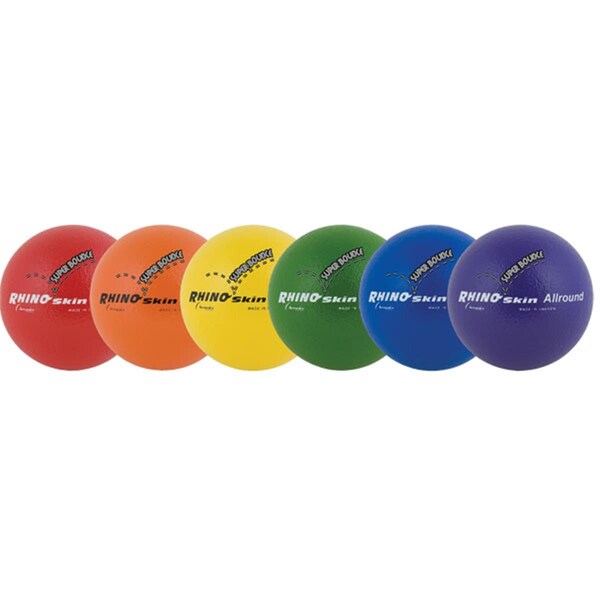 Champion Sports 7 in. Rhino Skin Ball Set, Multicolor - Set of 6 CH55847 - main